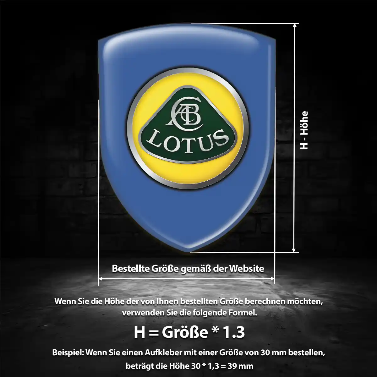 Lotus Aufkleber 3D Gel Embleme Interieurdesign
