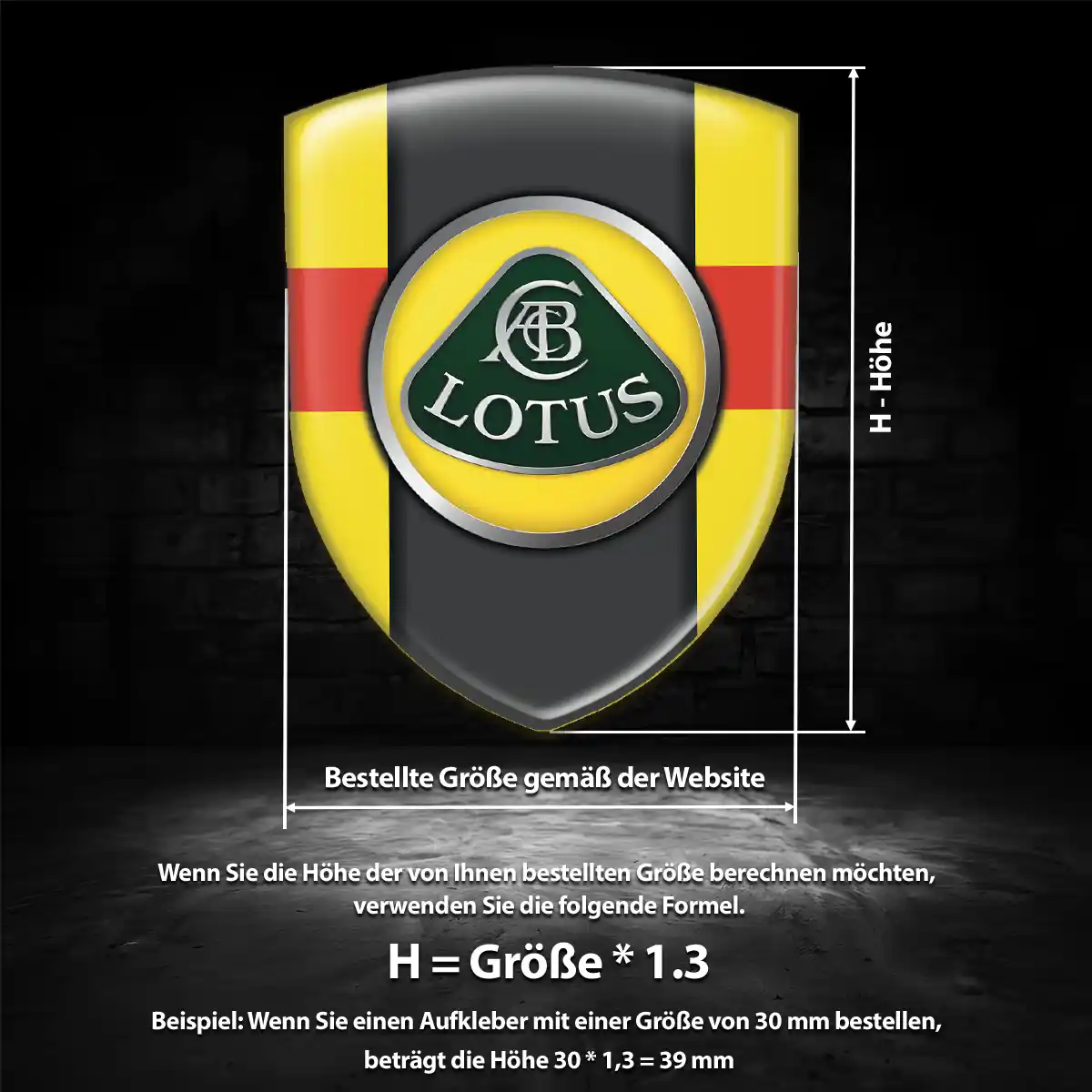 Lotus Aufkleber 3D Gel Embleme Luxus-Edition
