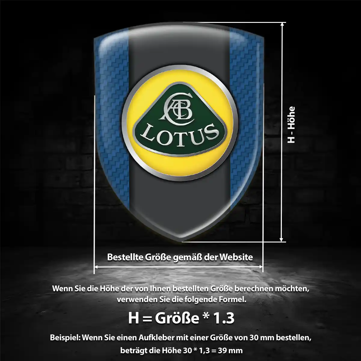 Lotus Aufkleber 3D Gel Embleme Markenedition