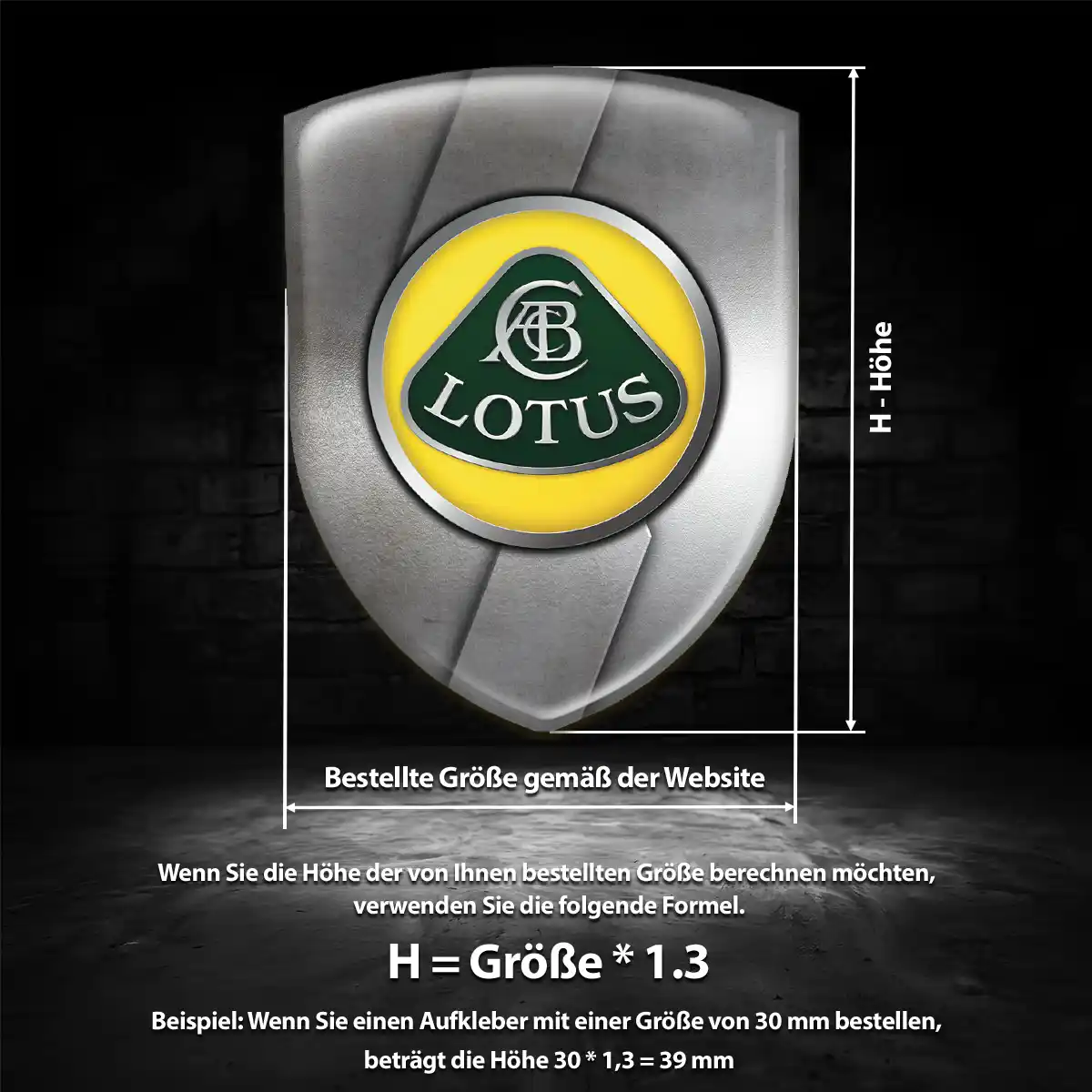 Lotus Aufkleber 3D Gel Embleme Premiumqualität