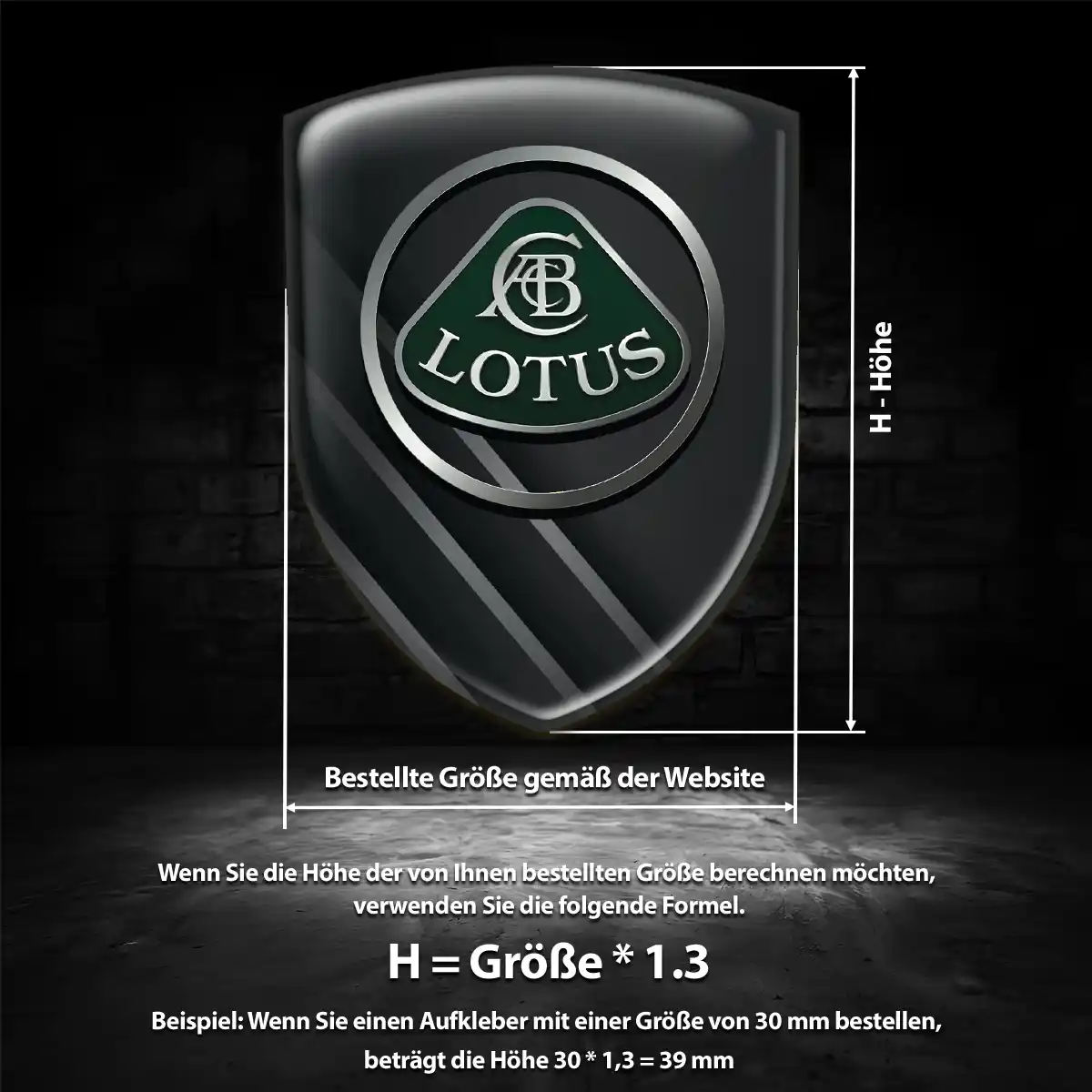 Lotus Aufkleber 3D Gel Silikon Auto Edles Design