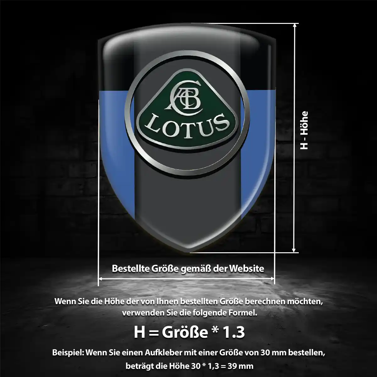 Lotus Aufkleber 3D Gel Silikon Auto Exterieurdesign