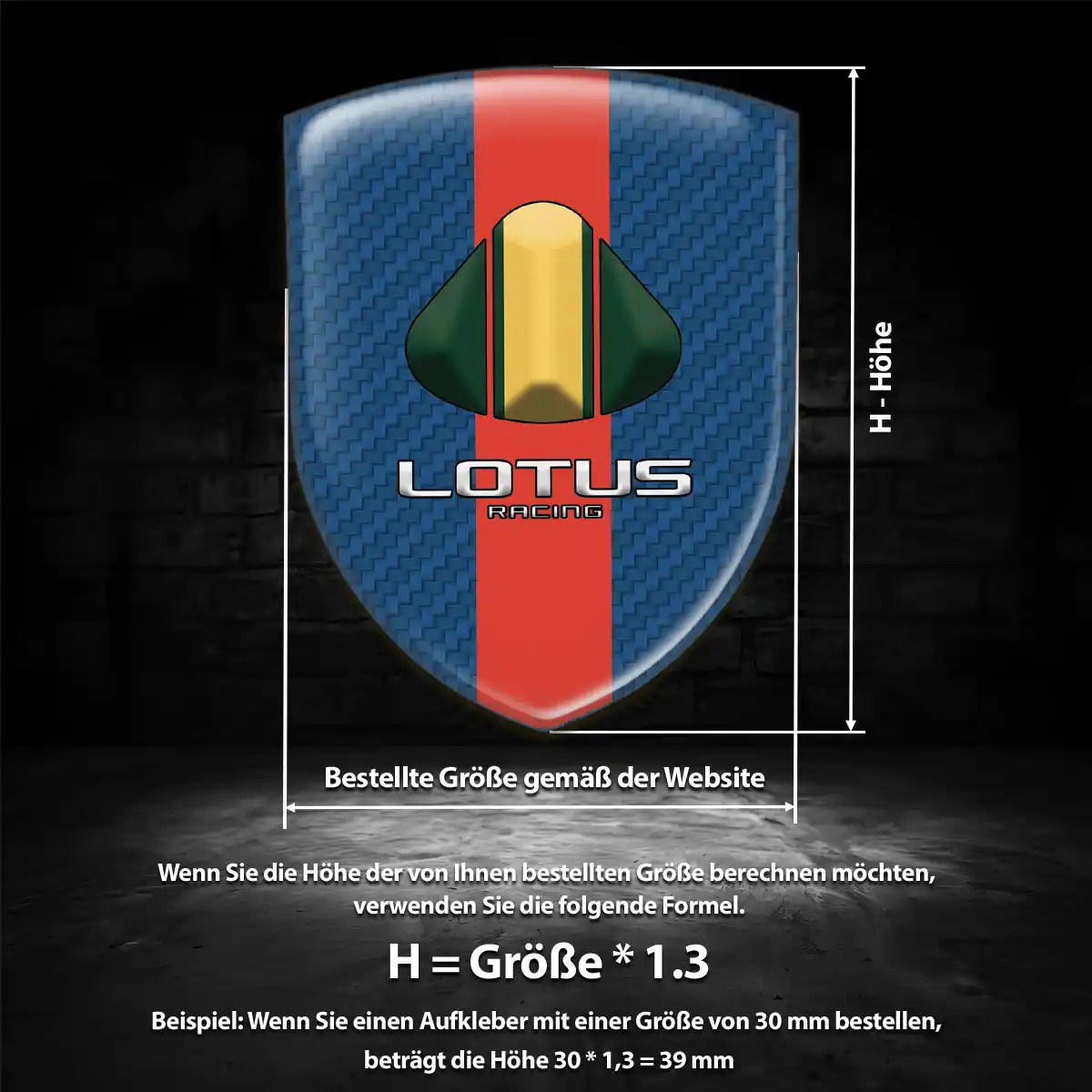 Lotus Aufkleber 3D Gel Silikon Auto Limitierte Auflage