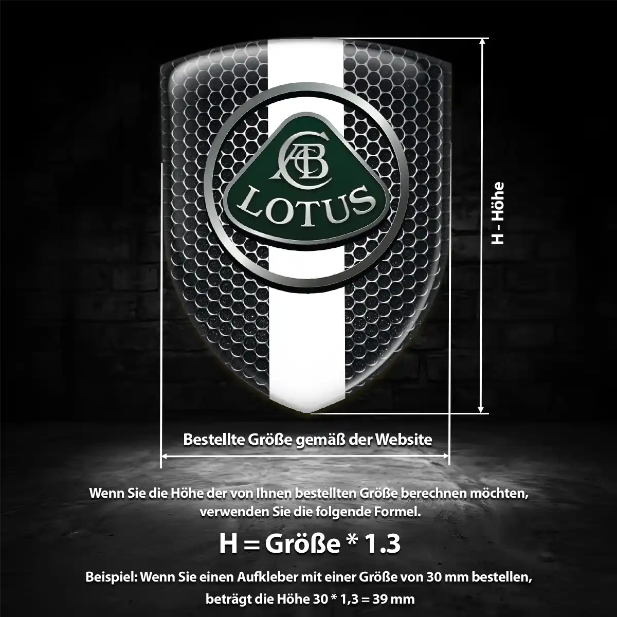 Lotus Aufkleber 3D Gel Silikon Auto Luxus-Edition