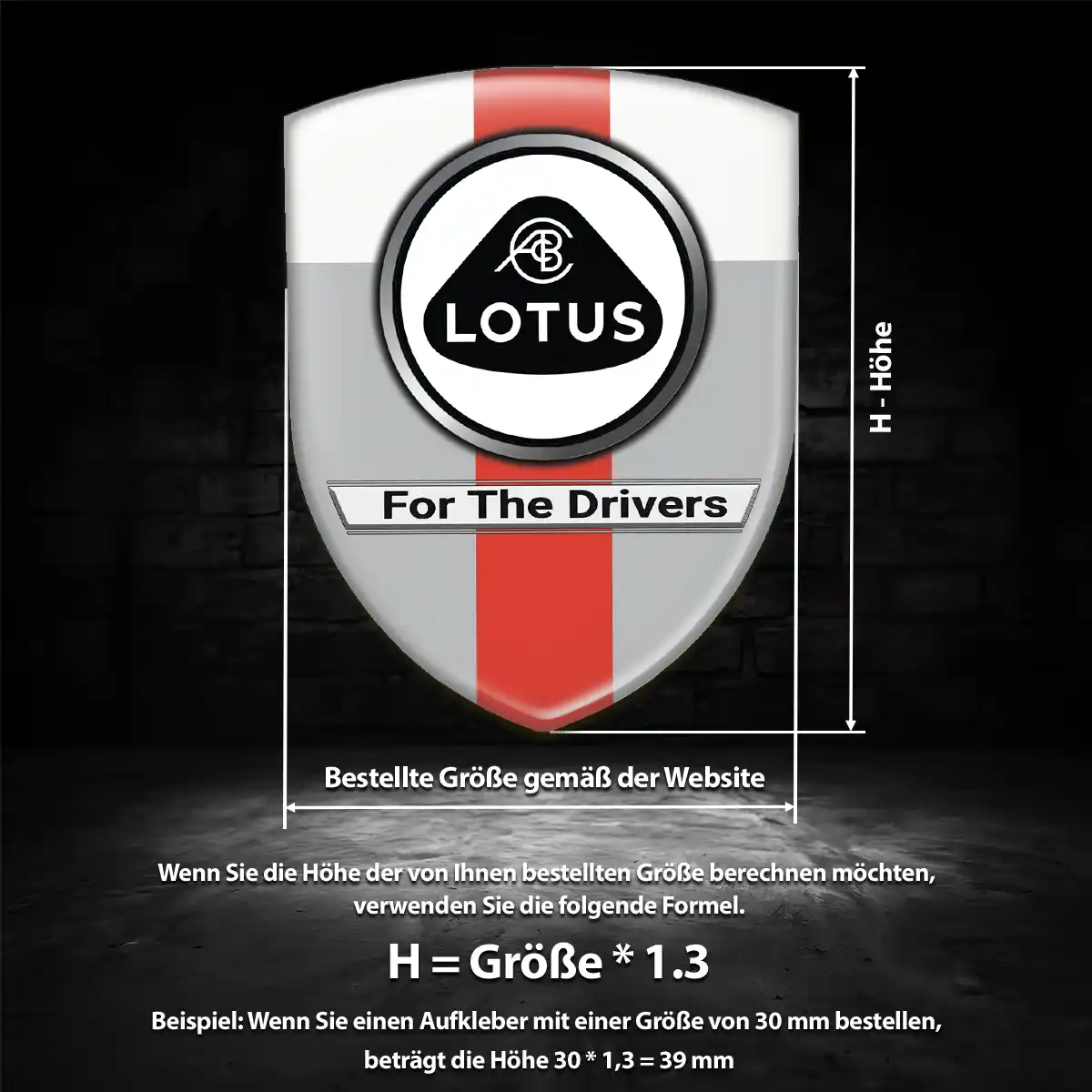 Lotus Aufkleber 3D Gel Silikon Auto Premiumqualität