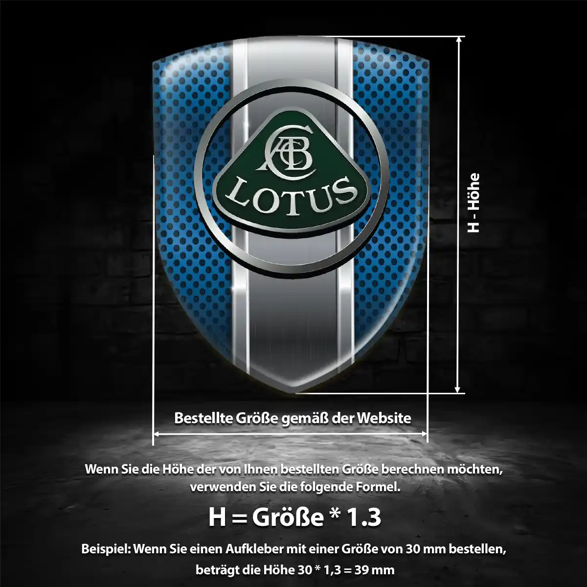 Lotus Aufkleber 3D Gel Silikon Edles Design