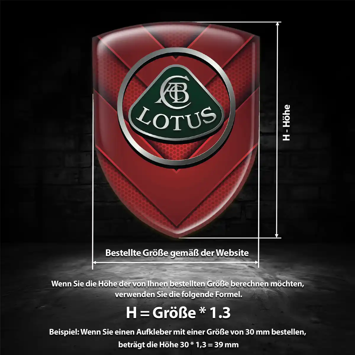 Lotus Aufkleber 3D Gel Silikon Limitierte Auflage