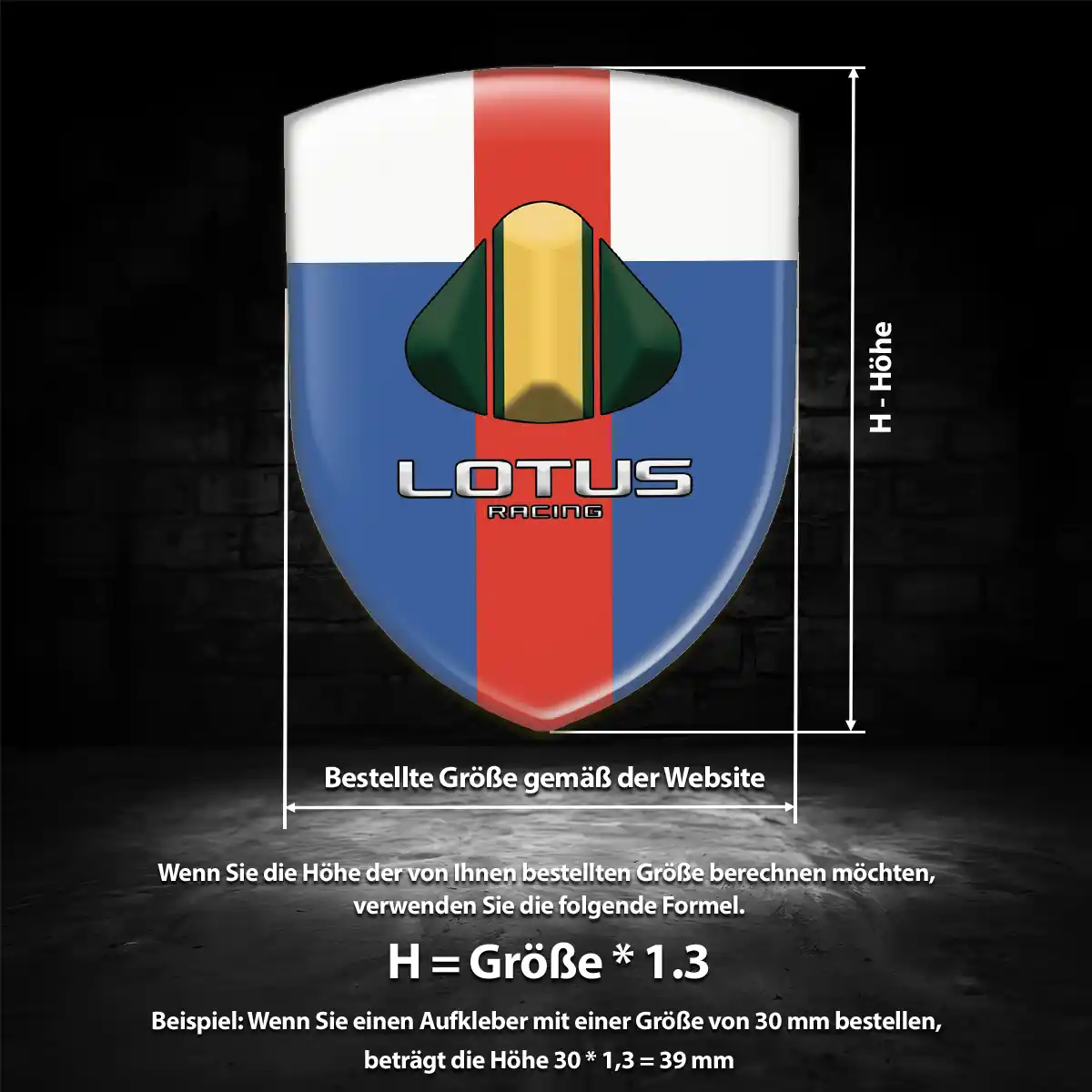 Lotus Aufkleber 3D Gel Silikon Markenedition