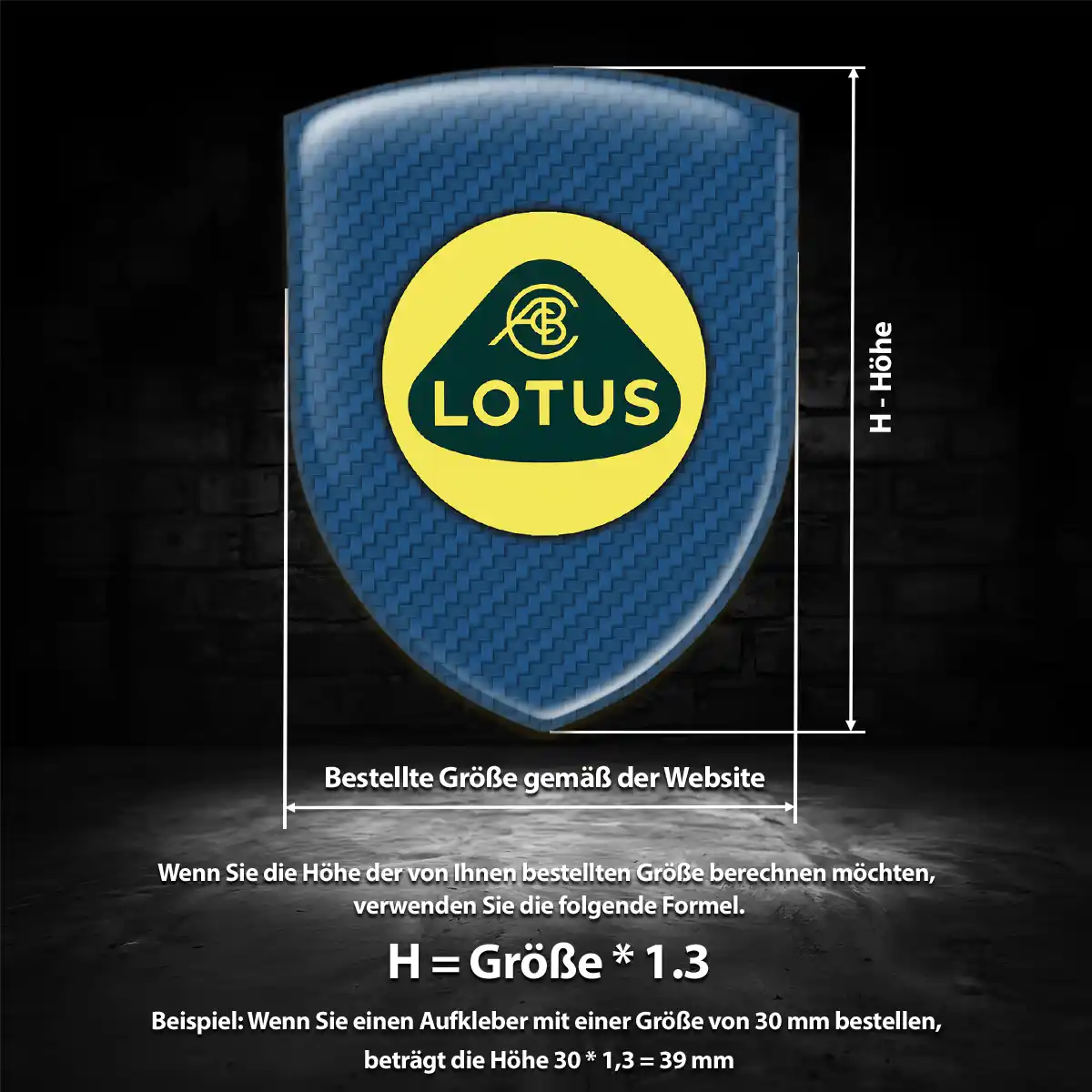 Lotus Aufkleber 3D Gel Silikon Premium-Edition