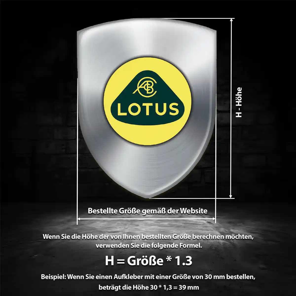 Lotus Aufkleber 3D Gel Silikon Premiumqualität