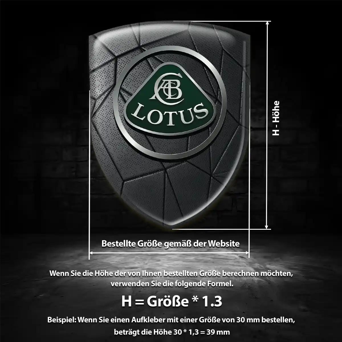Lotus Aufkleber 3D Gel Silikon Tuningfahrzeug
