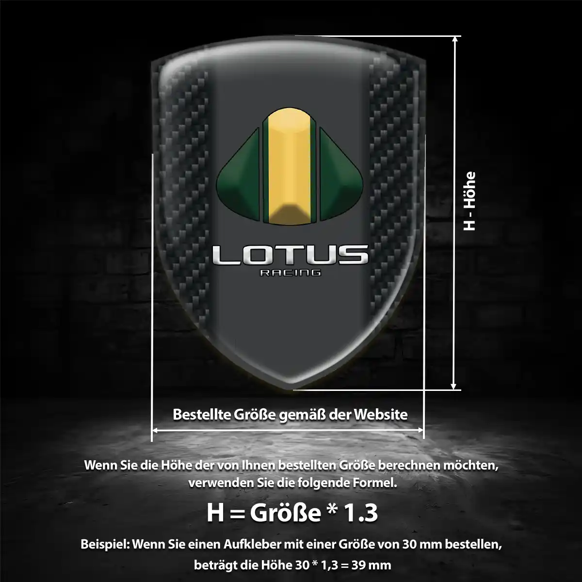 Lotus Aufkleber 3D Gel Wappen Anspruchsvolles Design