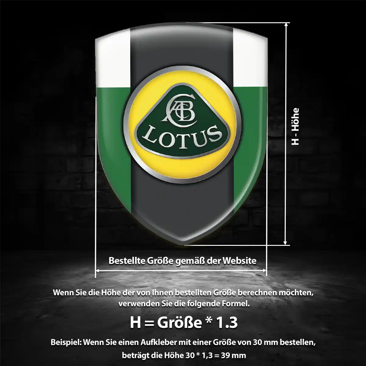 Lotus Aufkleber 3D Gel Wappen Ausdrucksstarkes Design