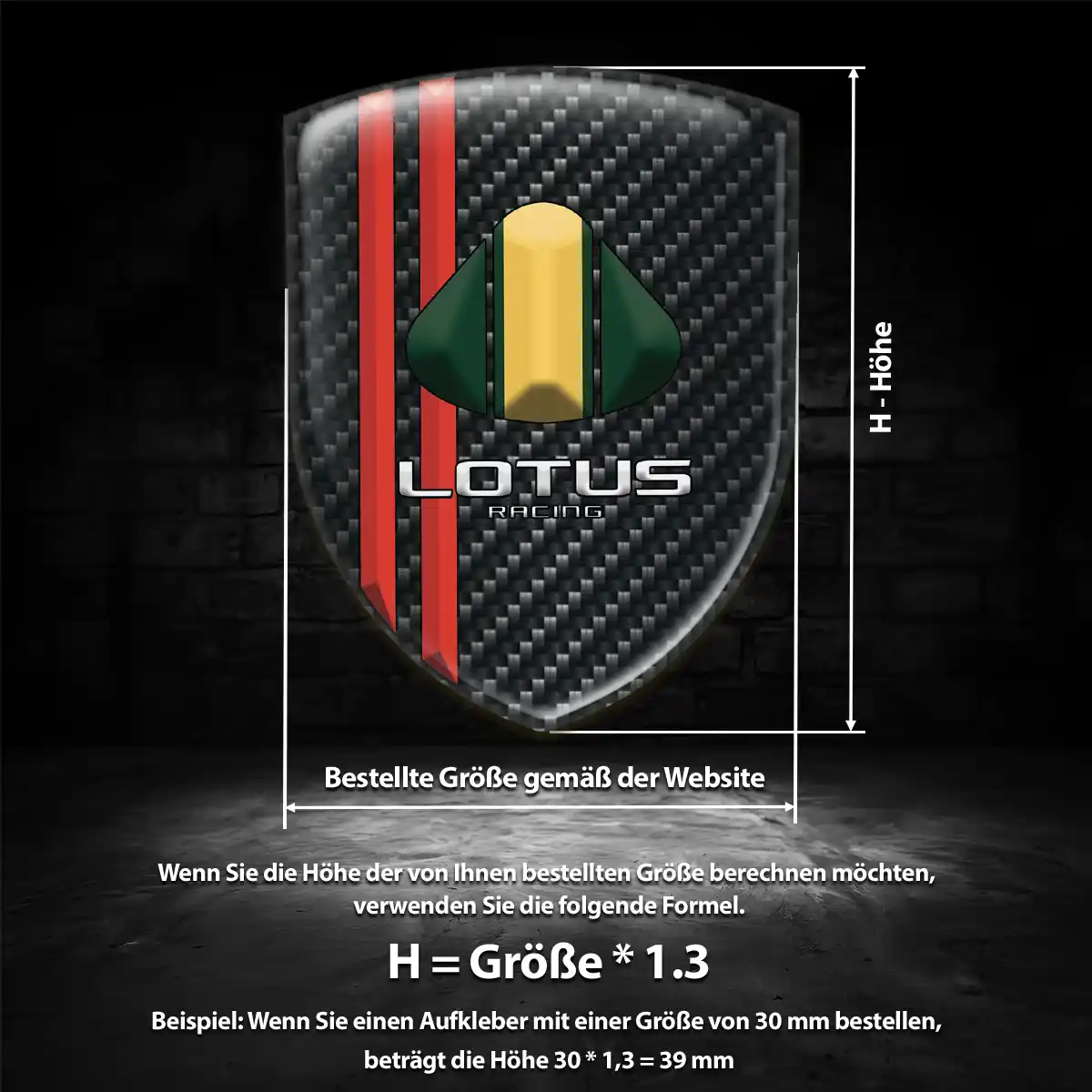Lotus Aufkleber 3D Gel Wappen Auto Exterieurdesign
