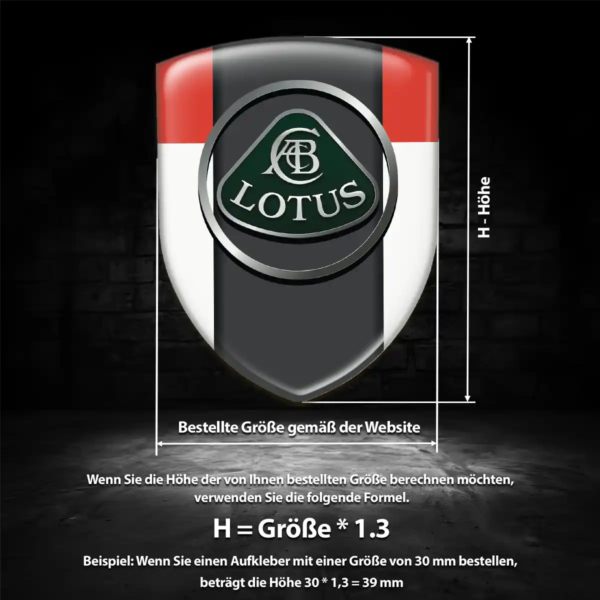 Lotus Aufkleber 3D Gel Wappen Auto Hohe Qualität