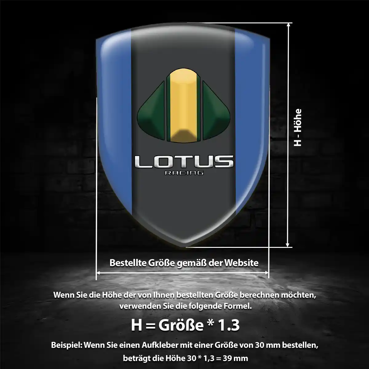 Lotus Aufkleber 3D Gel Wappen Auto Limitierte Auflage