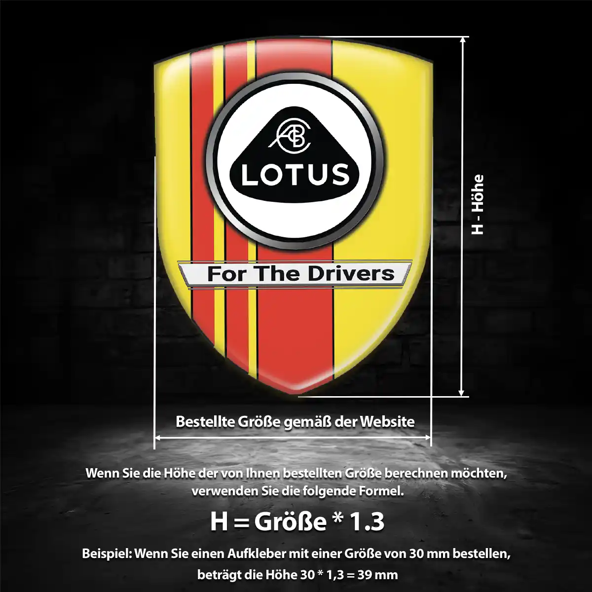 Lotus Aufkleber 3D Gel Wappen Auto Markenedition