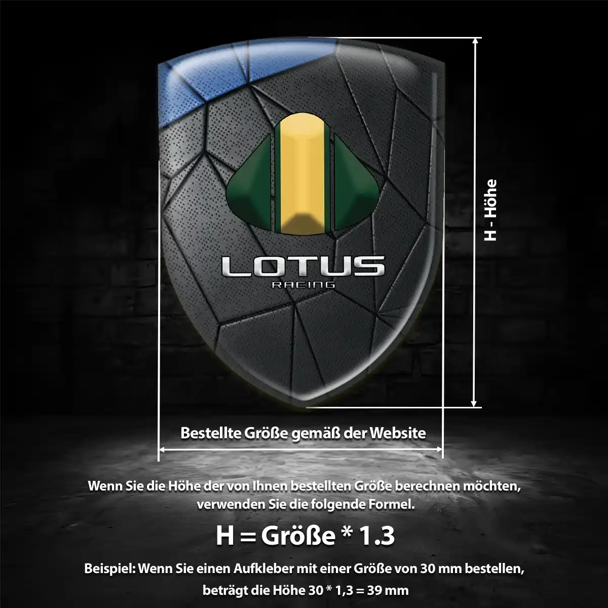 Lotus Aufkleber 3D Gel Wappen Auto Modernes Design