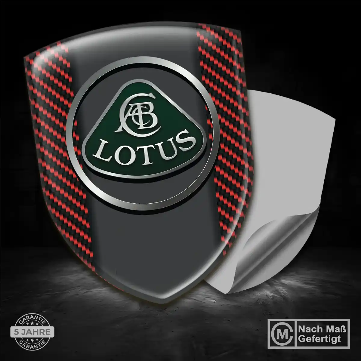 Lotus Aufkleber 3D Gel Wappen Auto Premium-Edition