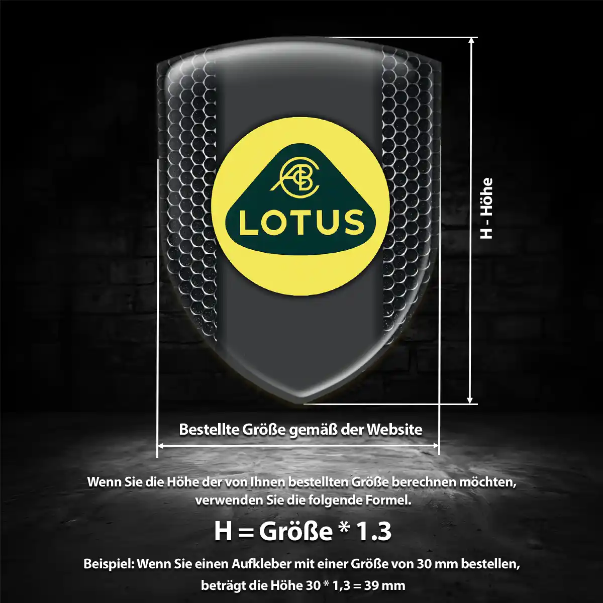 Lotus Aufkleber 3D Gel Wappen Auto Stilvolles Design