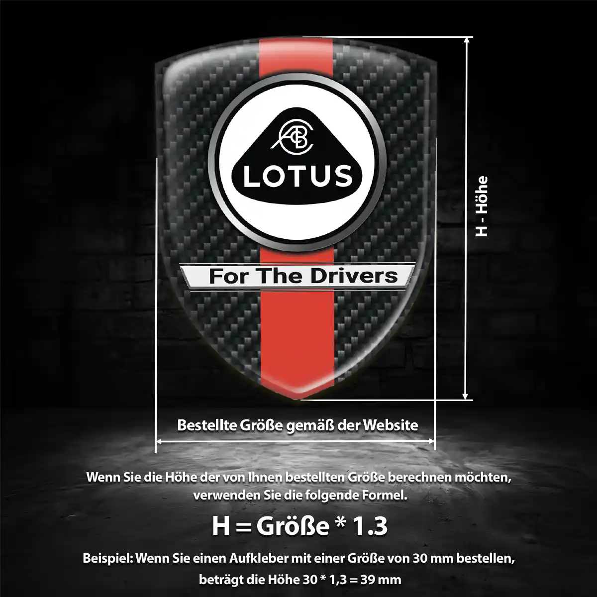 Lotus Aufkleber 3D Gel Wappen Edles Design