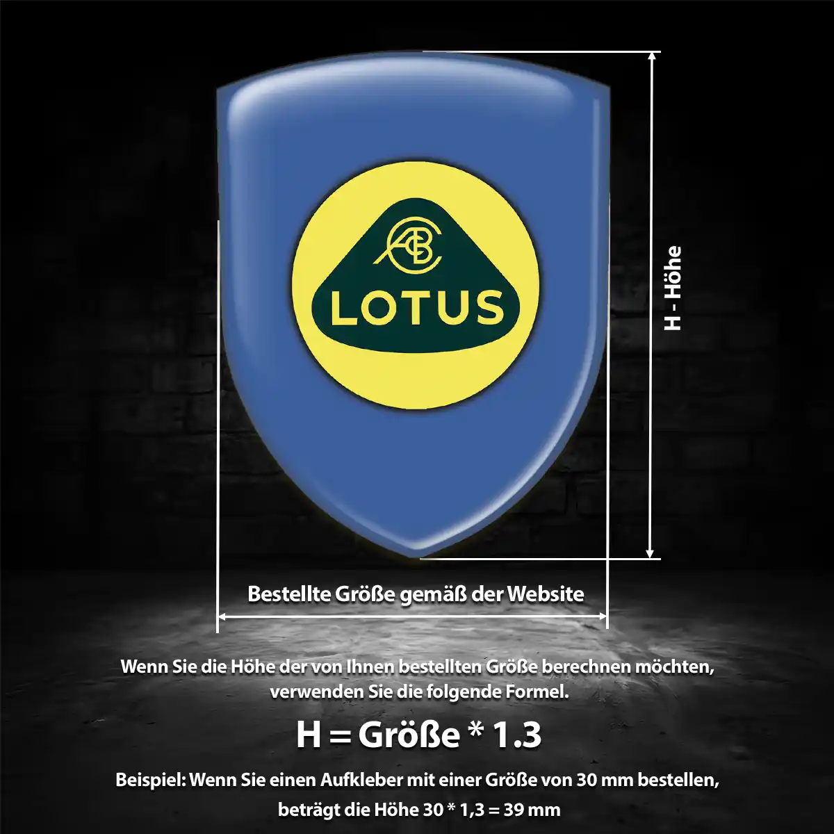 Lotus Aufkleber 3D Gel Wappen Elegantes Design