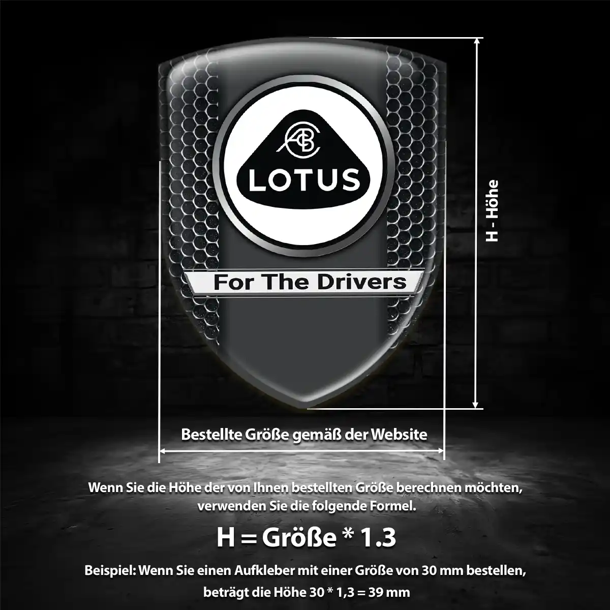 Lotus Aufkleber 3D Gel Wappen Exterieurdesign