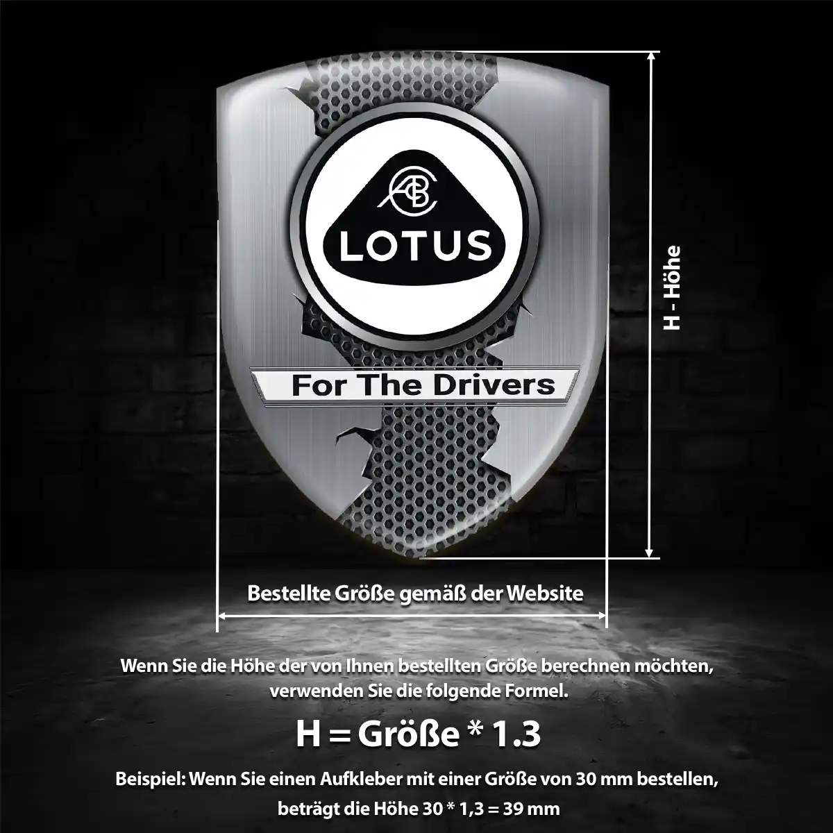 Lotus Aufkleber 3D Gel Wappen Modernes Design
