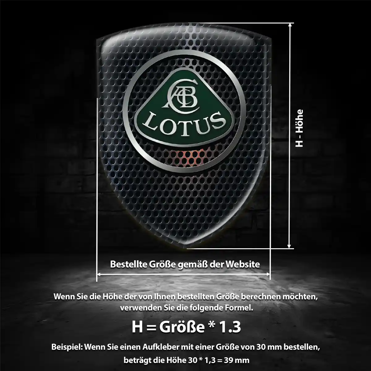 Lotus Aufkleber 3D Gel Wappen Stilvolles Design