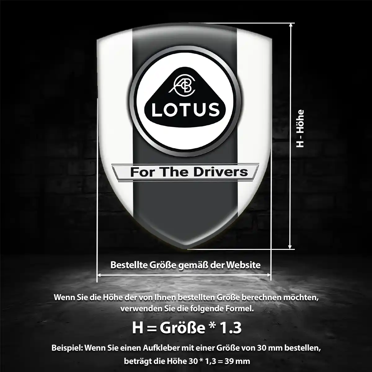 Lotus Aufkleber 3D Gel Wappen Tuningfahrzeug