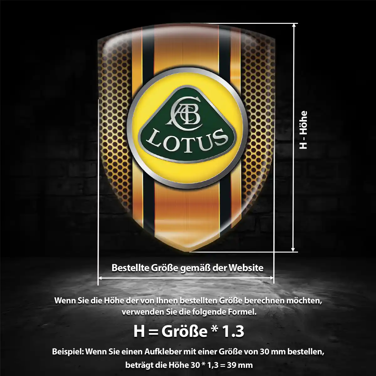 Lotus Aufkleber Edles Design