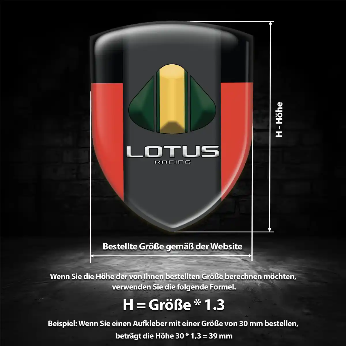 Lotus Aufkleber Emblem Ausdrucksstarkes Design