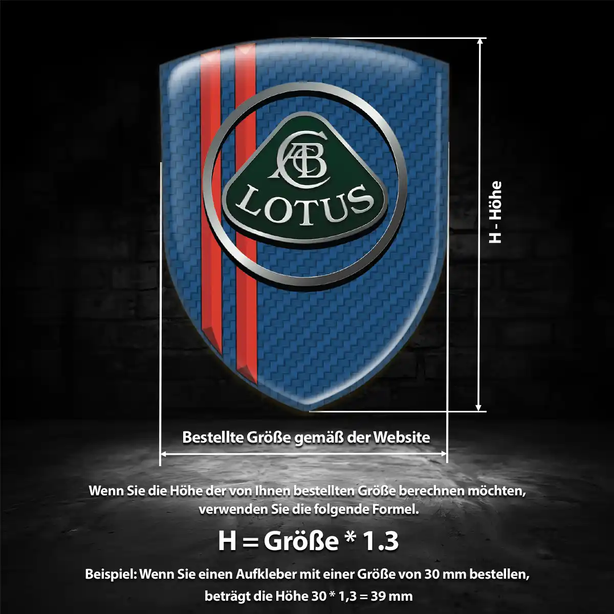 Lotus Aufkleber Emblem Auto Limitierte Auflage
