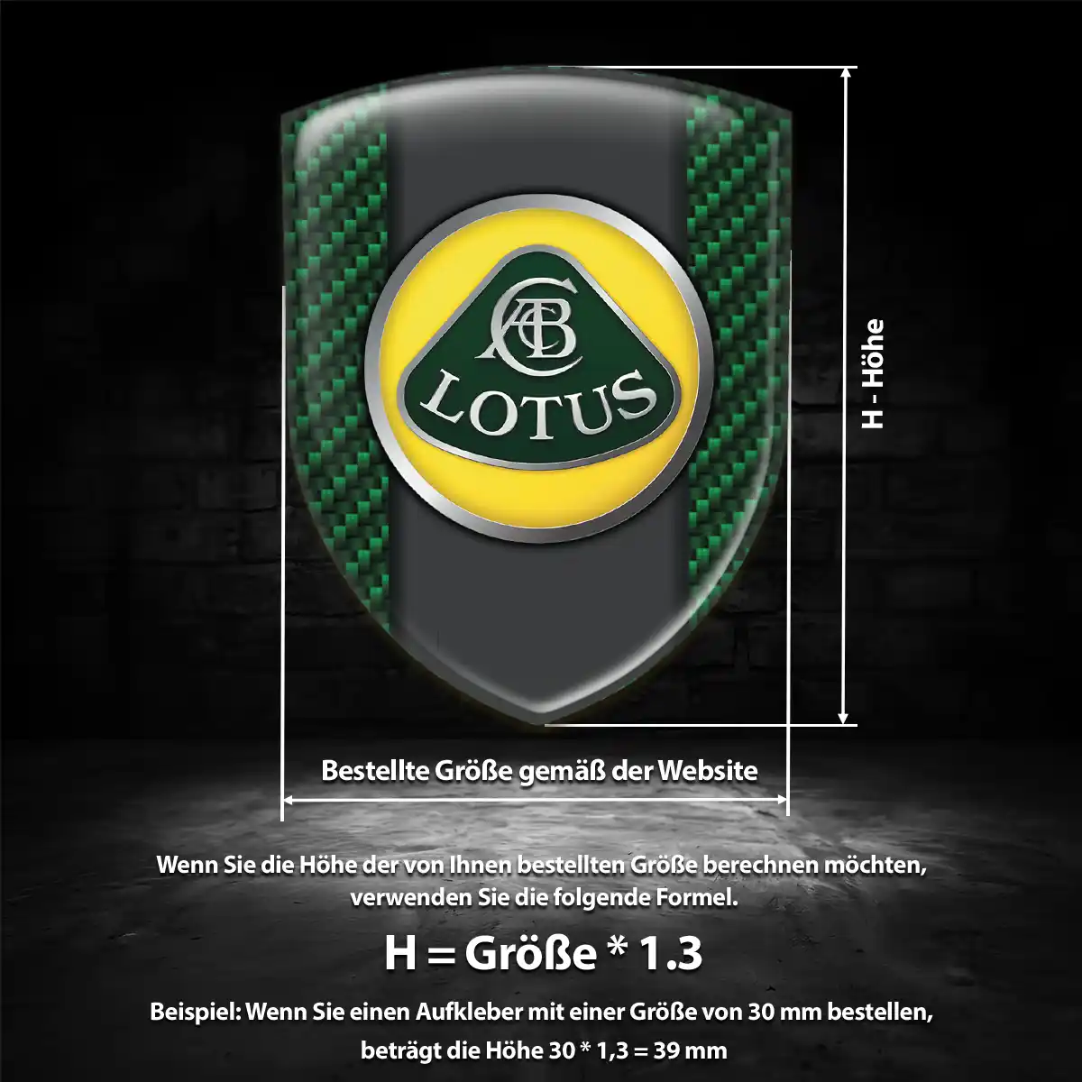 Lotus Aufkleber Emblem Auto Premium-Edition