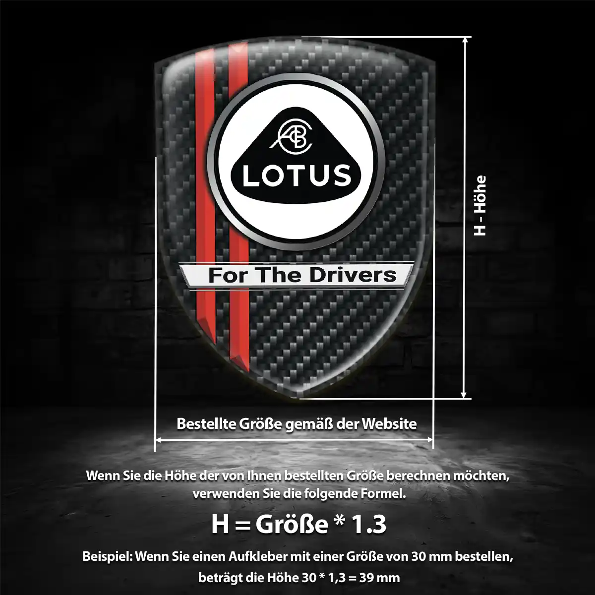 Lotus Aufkleber Emblem Erstklassige Qualität