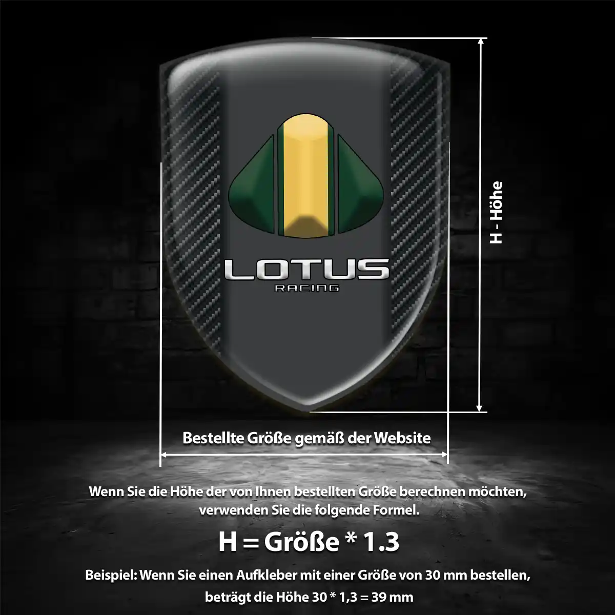 Lotus Aufkleber Emblem Hochwertiges Harz