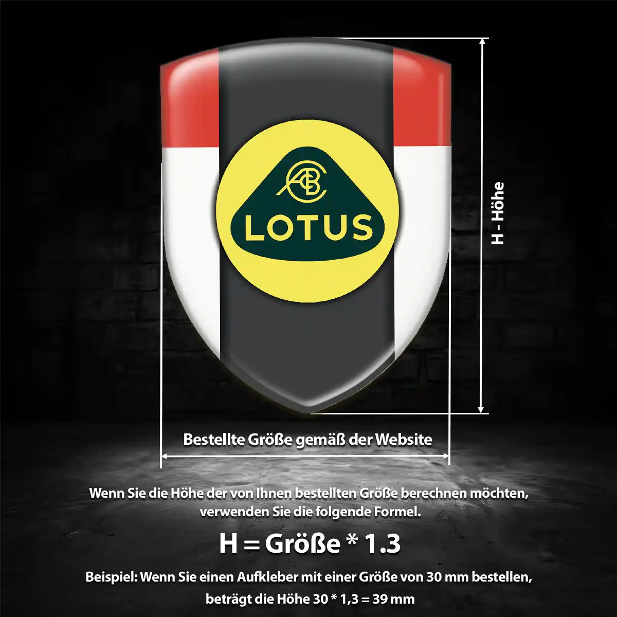 Lotus Aufkleber Emblem Hohe Qualität