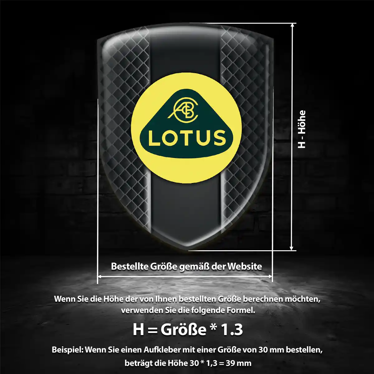 Lotus Aufkleber Emblem Limitierte Auflage