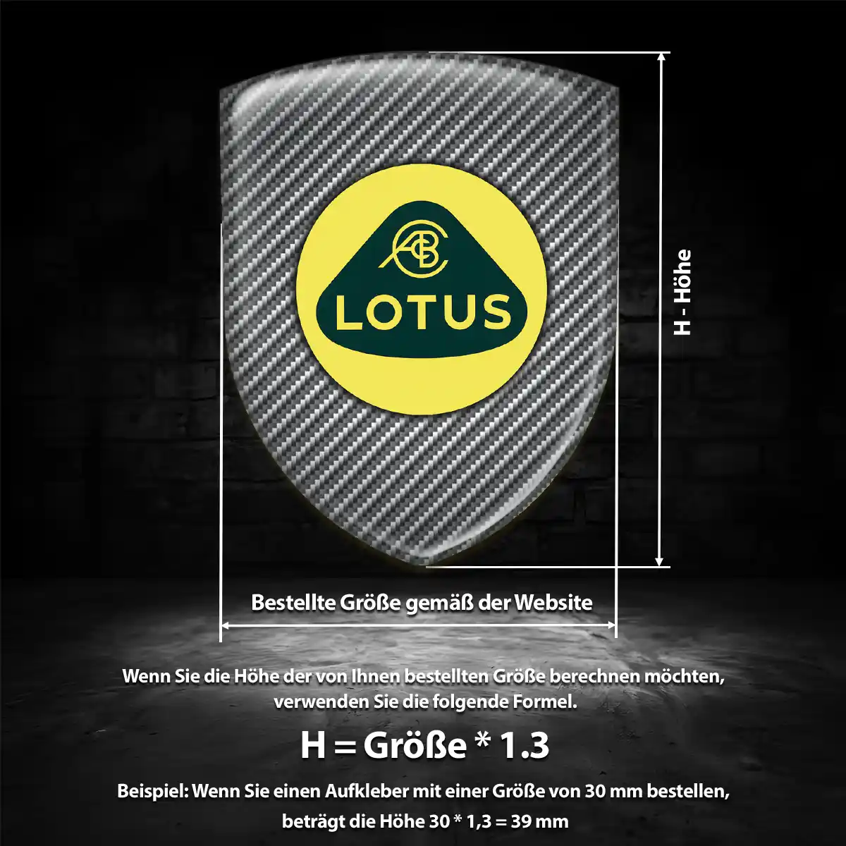 Lotus Aufkleber Emblem Luxus-Edition