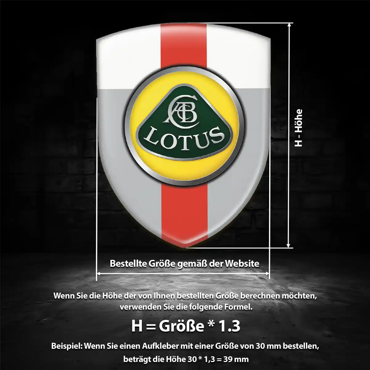 Lotus Aufkleber Emblem Premium-Edition