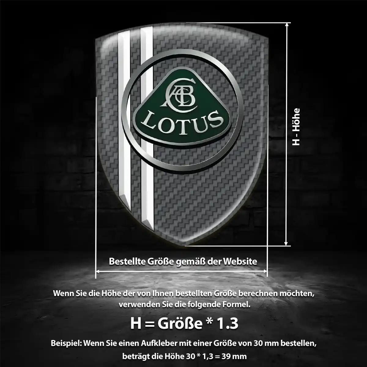 Lotus Aufkleber Emblem Stilvolles Design