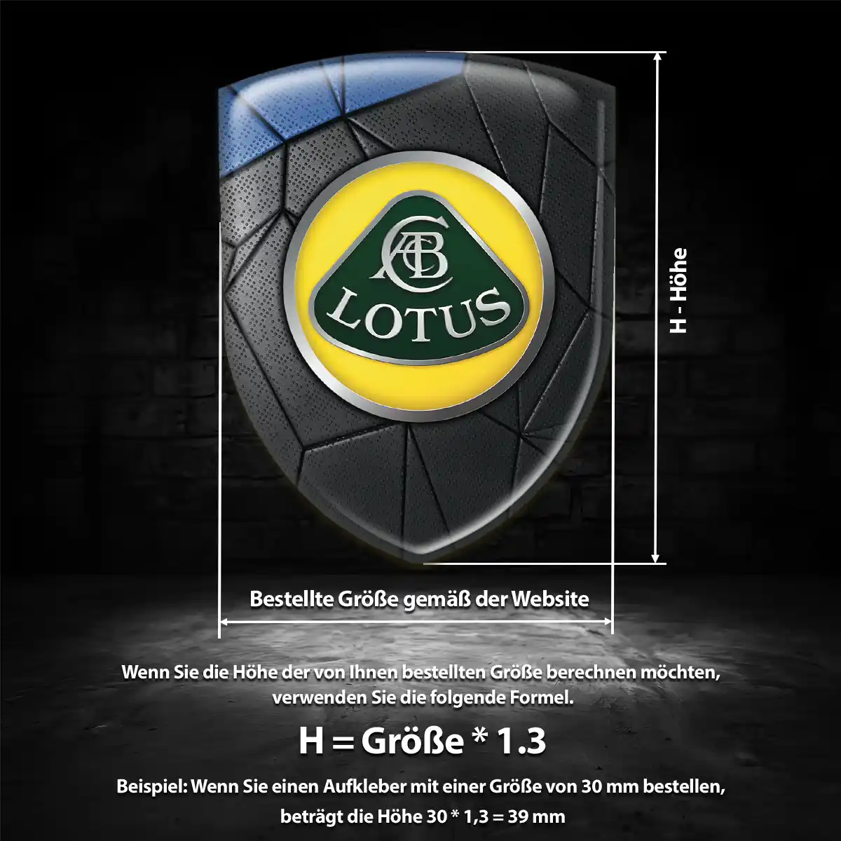 Lotus Aufkleber Emblem Wappen Ausdrucksstarkes Design