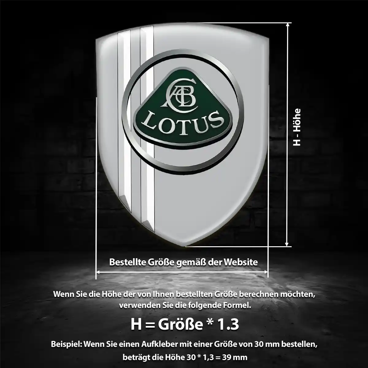 Lotus Aufkleber Emblem Wappen Auto Interieurdesign