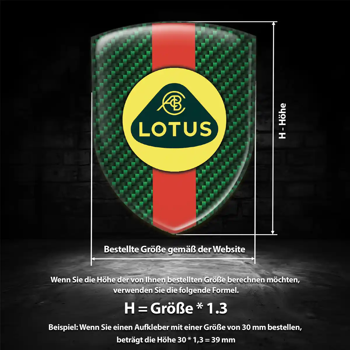 Lotus Aufkleber Emblem Wappen Auto Limitierte Auflage
