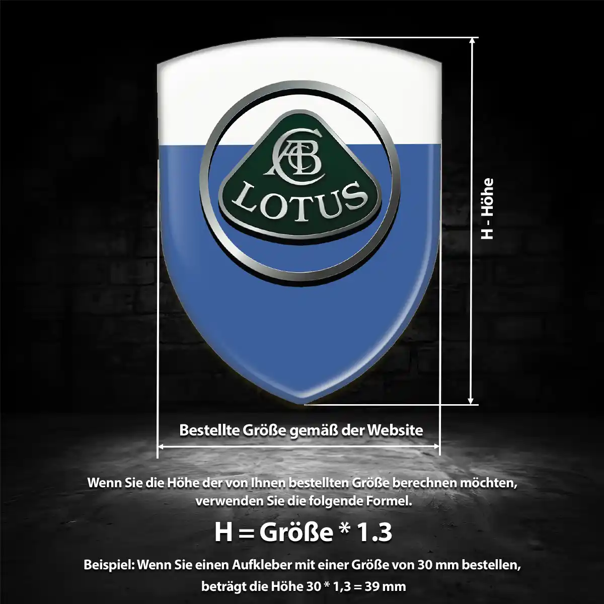 Lotus Aufkleber Emblem Wappen Auto Luxus-Edition