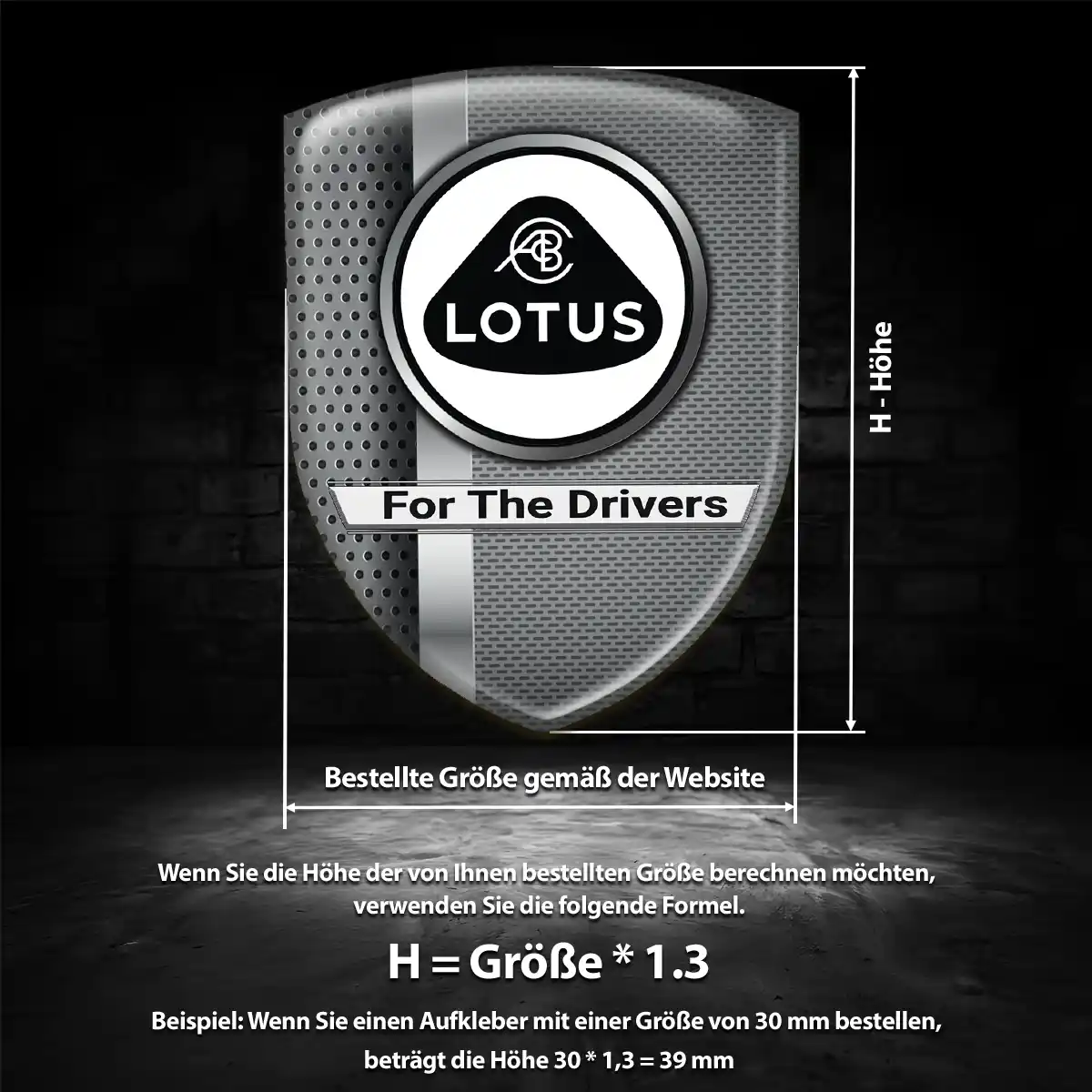 Lotus Aufkleber Emblem Wappen Auto Markenedition