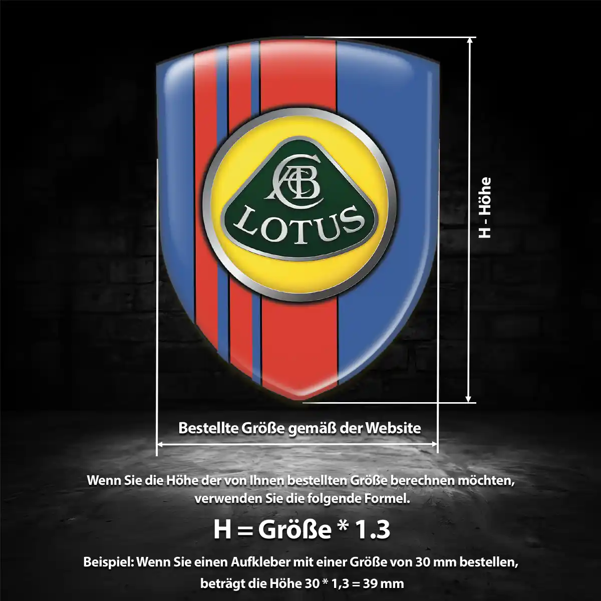 Lotus Aufkleber Emblem Wappen Auto Premiumqualität