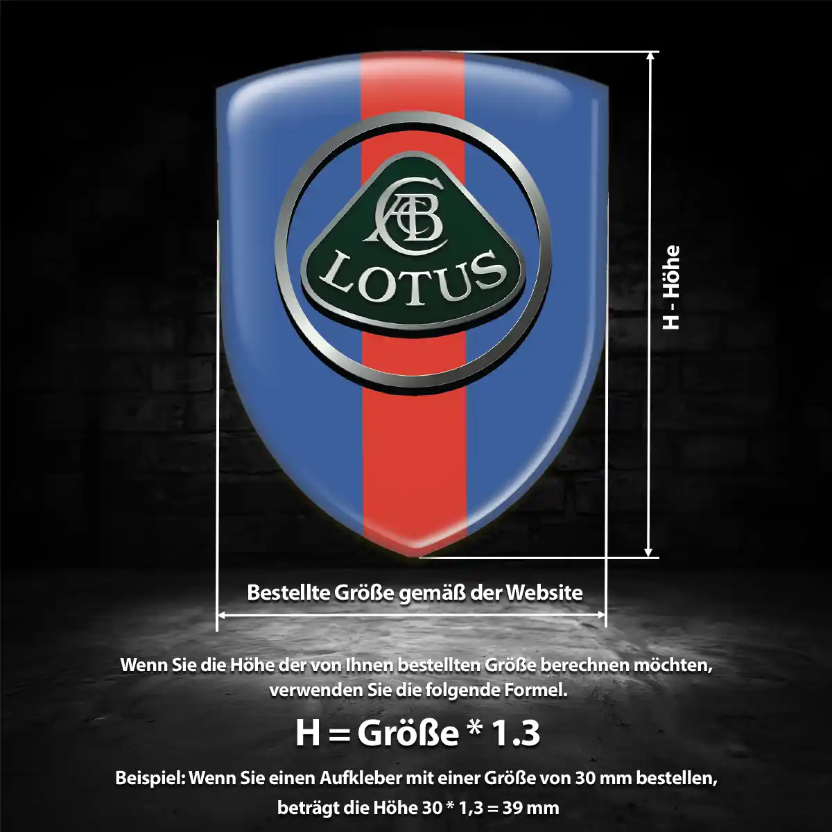 Lotus Aufkleber Emblem Wappen Auto Tuningfahrzeug