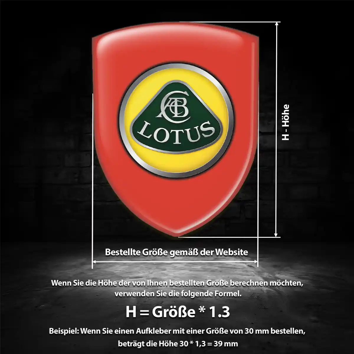 Lotus Aufkleber Emblem Wappen Edles Design