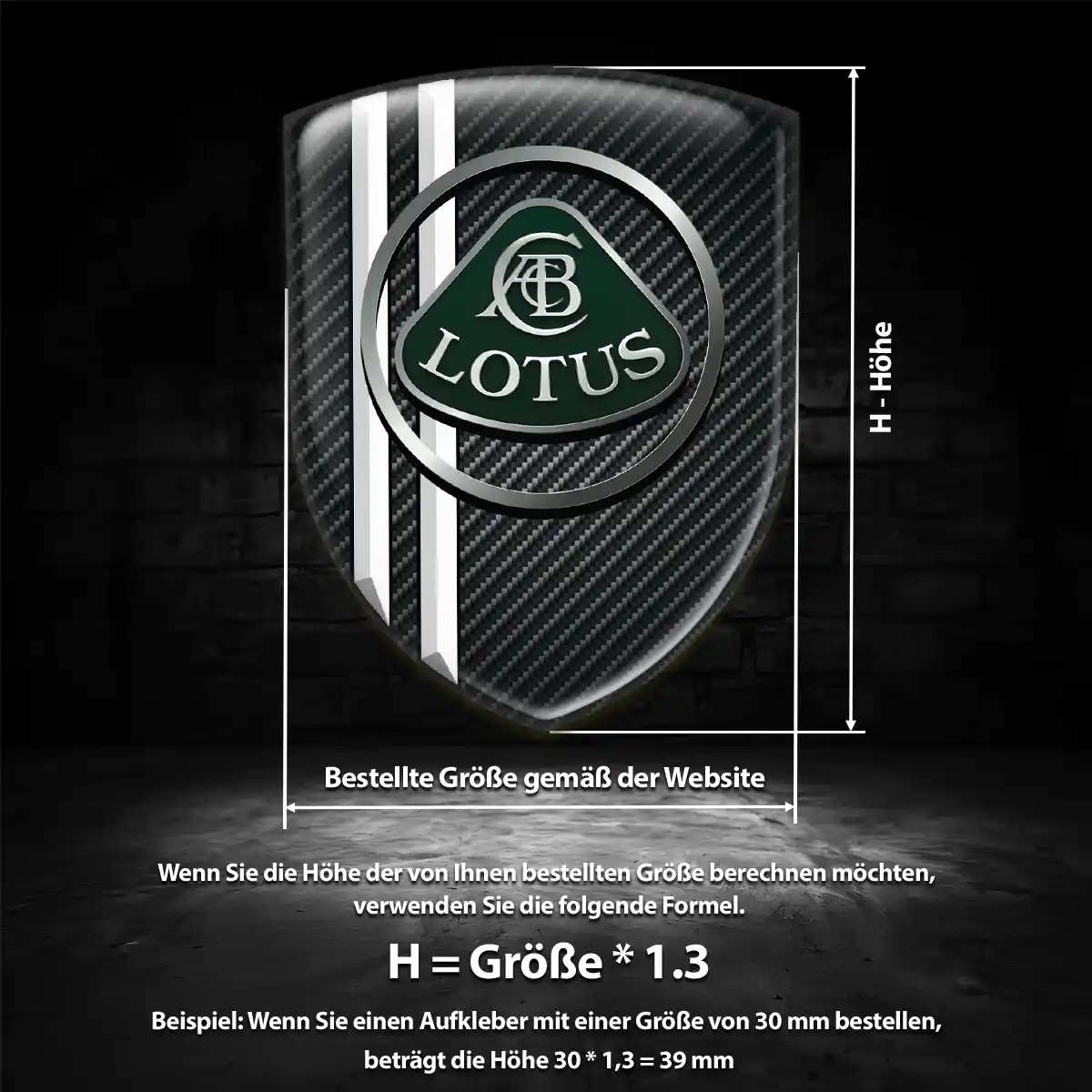 Lotus Aufkleber Emblem Wappen Hohe Qualität